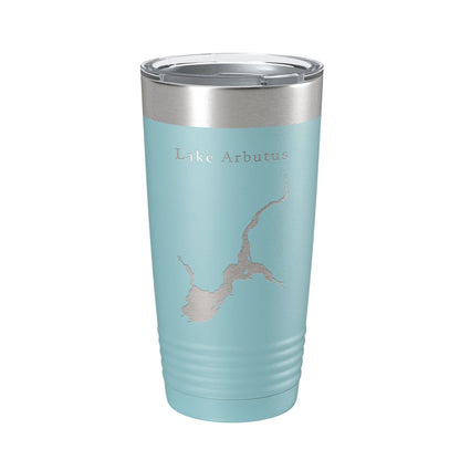 Lake Arbutus Map Tumbler Travel Mug Insulated Laser Engraved Coffee Cup Wisconsin 20 oz-13