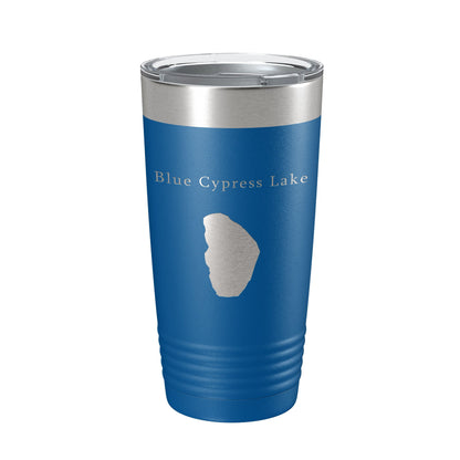 Blue Cypress Lake Map Tumbler Travel Mug Insulated Laser Engraved Coffee Cup Florida 20 oz-6