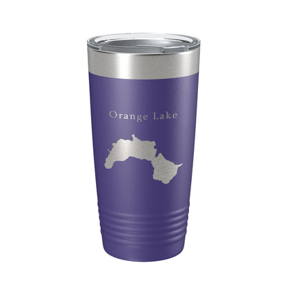 Orange Lake Map Tumbler Travel Mug Insulated Laser Engraved Coffee Cup Maine 20 oz-15