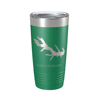 Lake Claiborne Map Tumbler Travel Mug Insulated Laser Engraved Coffee Cup Louisiana 20 oz-9