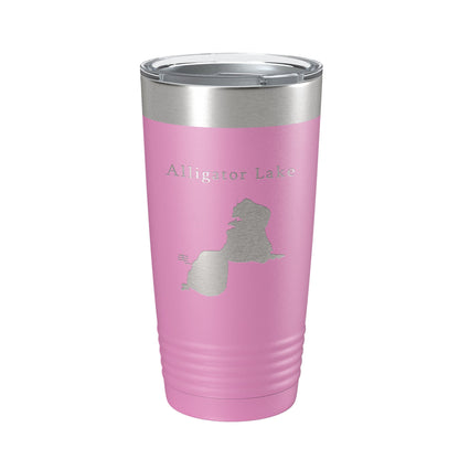 Alligator Lake Map Tumbler Travel Mug Insulated Laser Engraved Coffee Cup Osceola Kissimmee Florida 20 oz-14