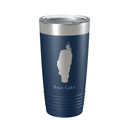 Bear & Mud Lakes Map Tumbler Travel Mug Insulated Laser Engraved Coffee Cup Idaho 20 oz-8