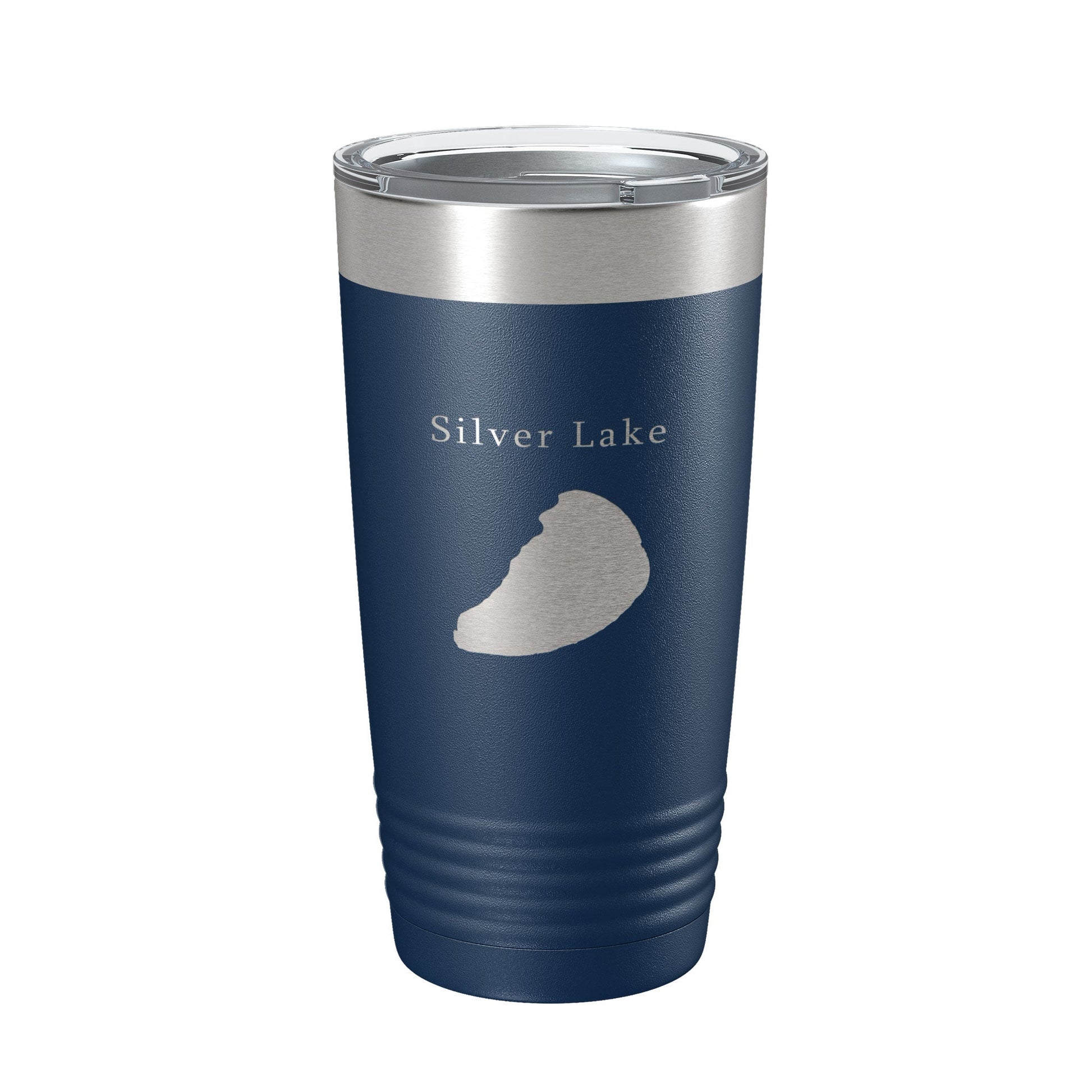 Silver Lake Map Tumbler Travel Mug Insulated Laser Engraved Coffee Cup Michigan 20 oz-2