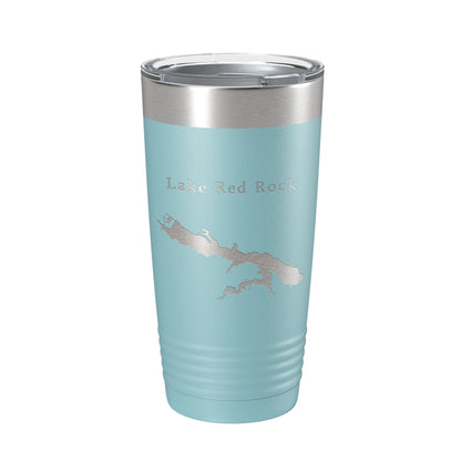 Lake Red Rock Map Tumbler Travel Mug Insulated Laser Engraved Coffee Cup Iowa 20 oz-13