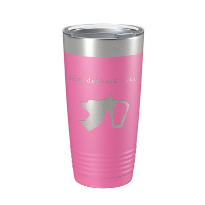 Brandenburg Lake Map Tumbler Travel Mug Insulated Laser Engraved Coffee Cup Illinois 20 oz-11