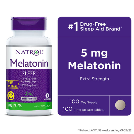 Natrol Melatonin 5 Mg Time Release (1x100 TAB)-0