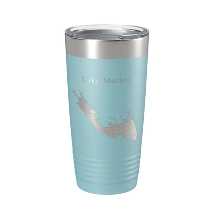 Lake Marion Map Tumbler Travel Mug Insulated Laser Engraved Coffee Cup South Carolina 20 oz-13