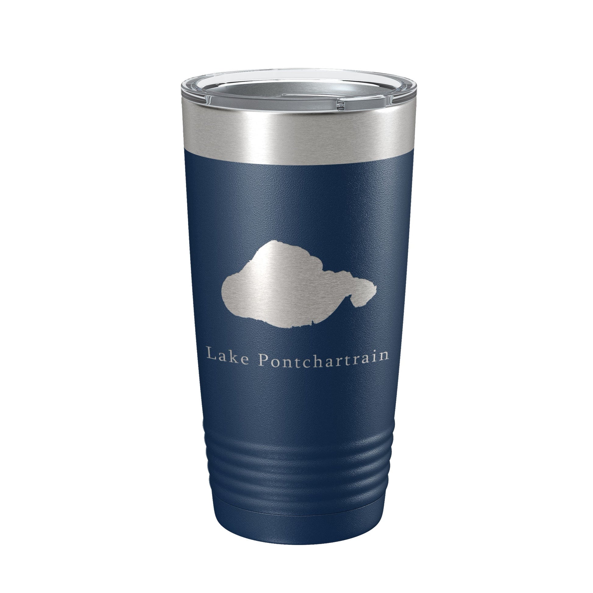 Lake Pontchartrain Map Tumbler Travel Mug Insulated Laser Engraved Coffee Cup New Orleans, Louisiana 20 oz-2