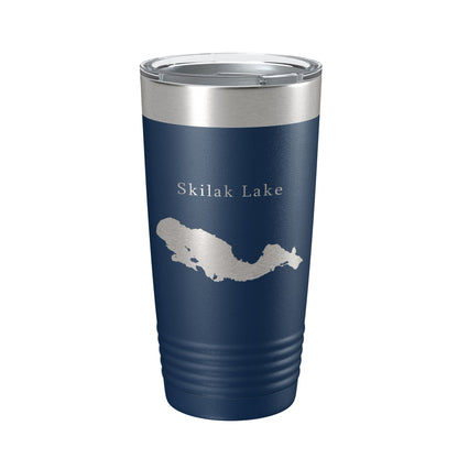 Skilak Lake Map Tumbler Travel Mug Insulated Laser Engraved Coffee Cup Alaska 20 oz-8