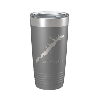 Lake Meredith Map Tumbler Travel Mug Insulated Laser Engraved Coffee Cup Texas 20 oz-16