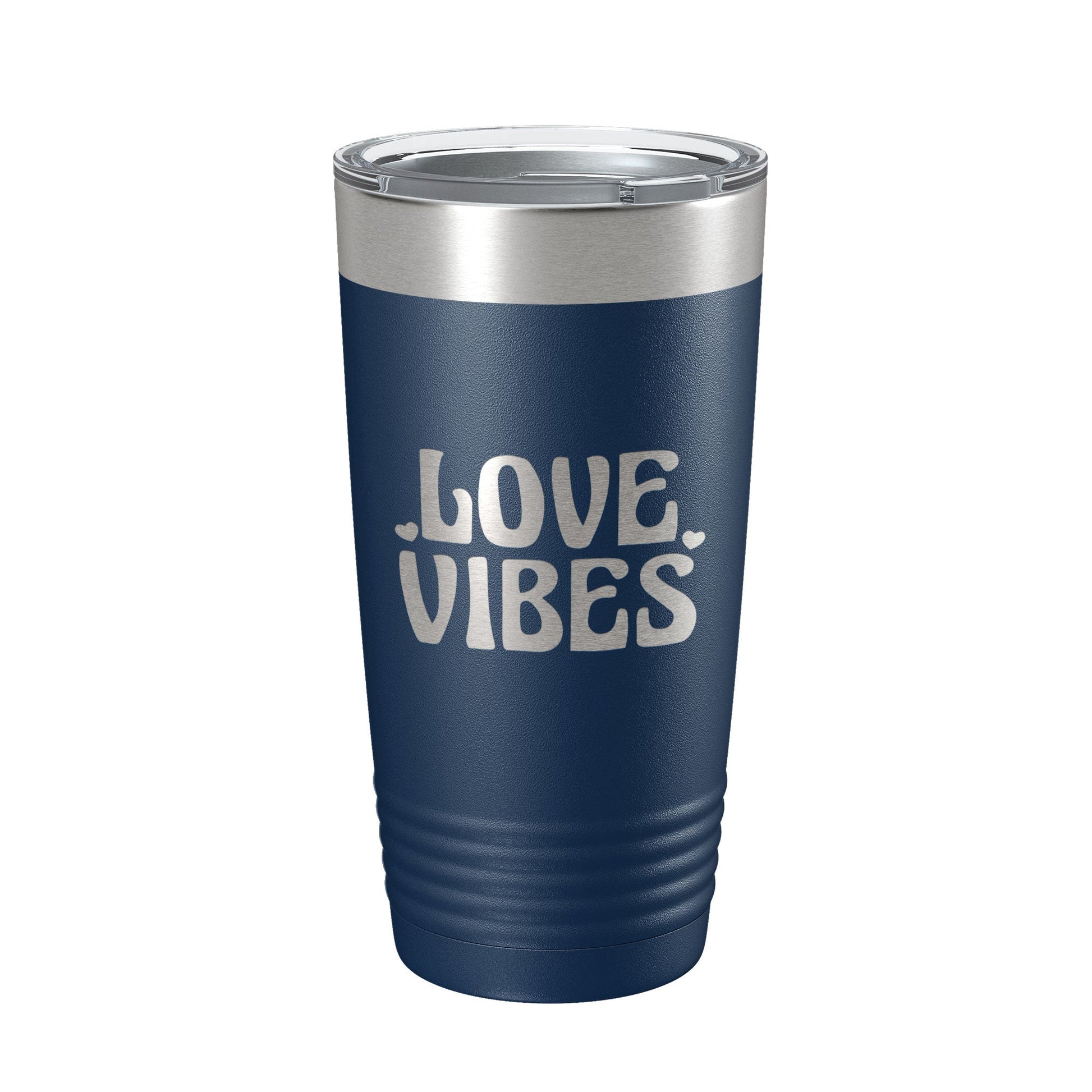Love Vibes Tumbler Valentine's Day Travel Mug Gift Insulated Laser Engraved Coffee Cup 20 oz-2
