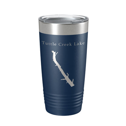 Tuttle Creek Lake Map Tumbler Travel Mug Insulated Laser Engraved Coffee Cup Kansas 20 oz-8