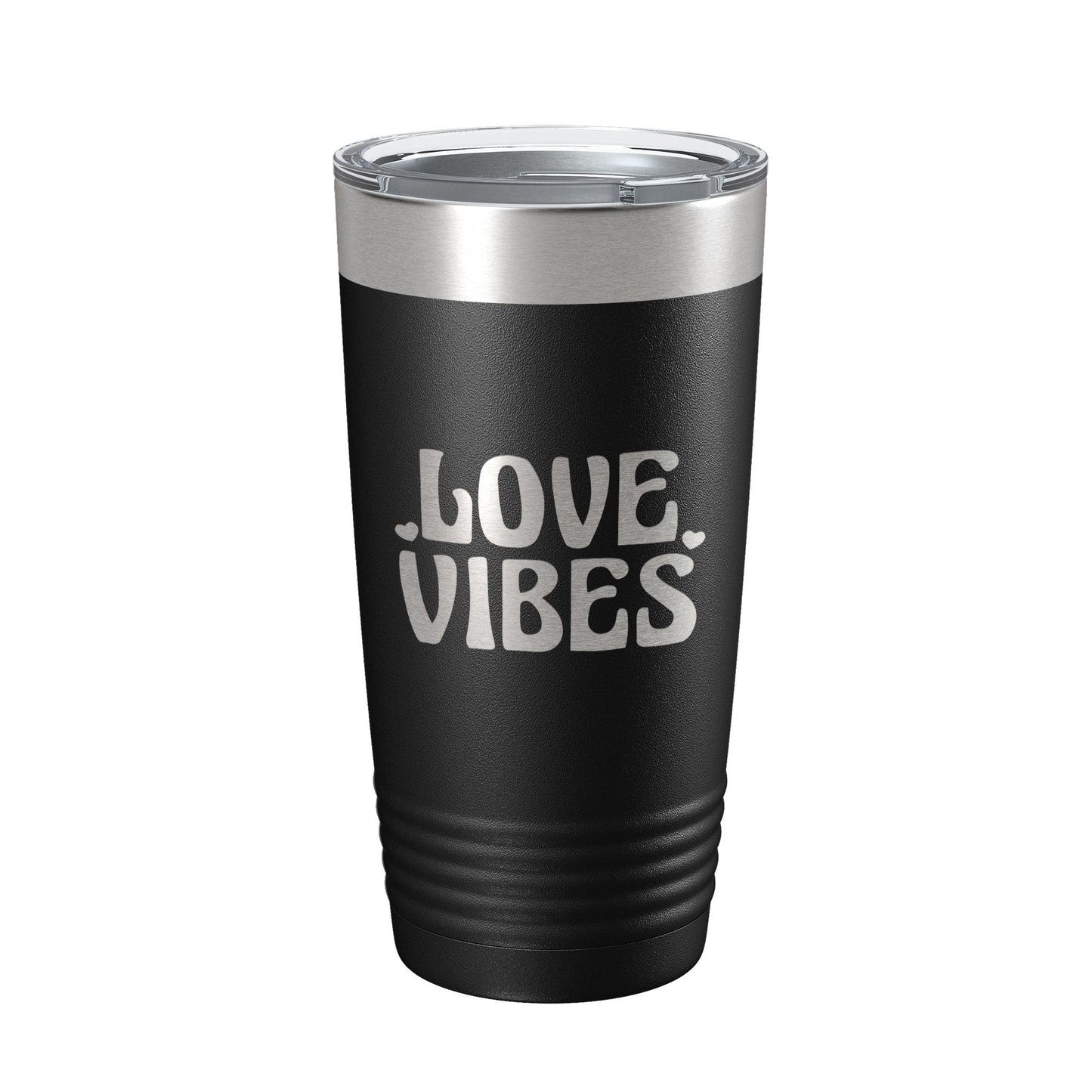 Love Vibes Tumbler Valentine's Day Travel Mug Gift Insulated Laser Engraved Coffee Cup 20 oz-0