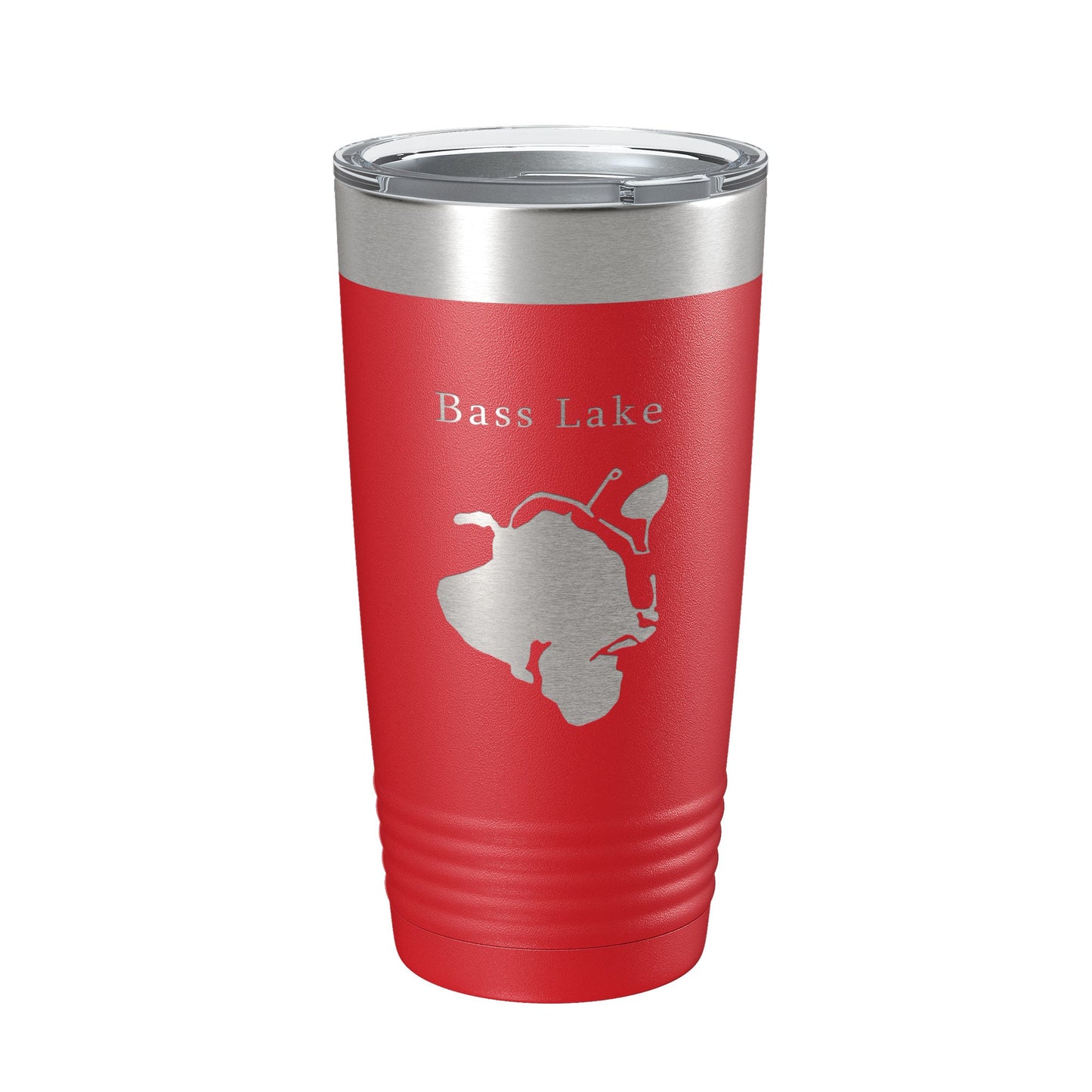 Bass Lake Map Tumbler Travel Mug Insulated Laser Engraved Coffee Cup Hamburg Township Huron River Chain of Lakes Michigan 20 oz-10