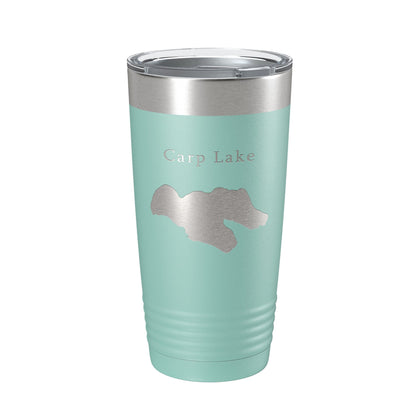Carp Lake Map Tumbler Travel Mug Insulated Laser Engraved Coffee Cup Michigan 20 oz-12