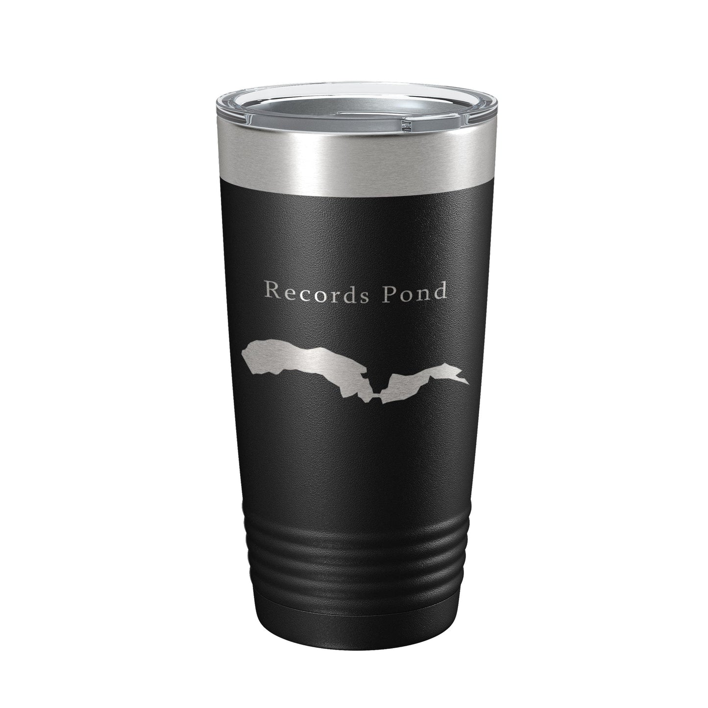 Records Pond Tumbler Lake Map Travel Mug Insulated Laser Engraved Coffee Cup Delaware 20 oz-5