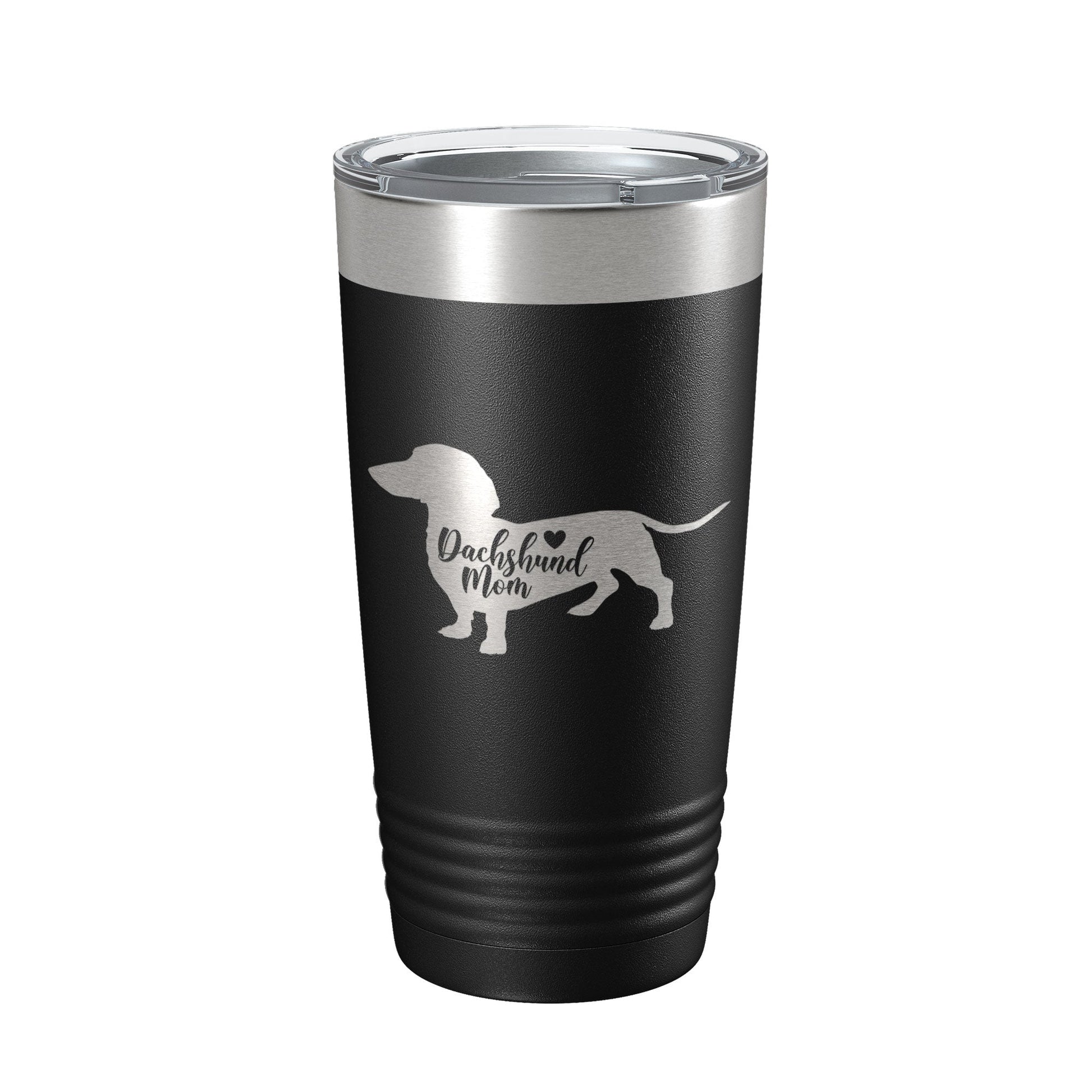 Dachshund Mom Tumbler Dog Travel Mug Gift Insulated Laser Engraved Coffee Cup 20 oz-0