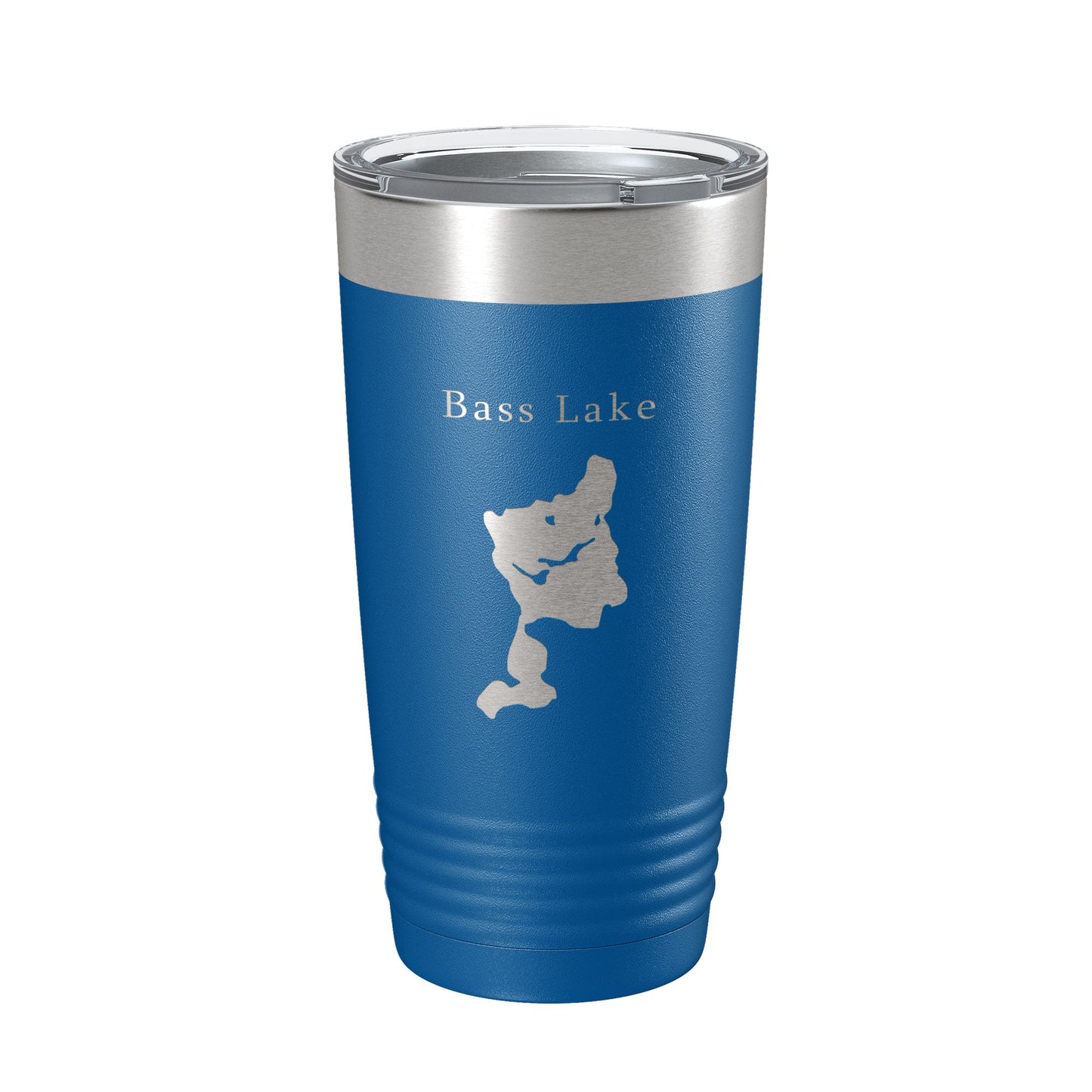 Bass Lake Map Tumbler Travel Mug Insulated Laser Engraved Coffee Cup Grand Traverse County Michigan 20 oz-6