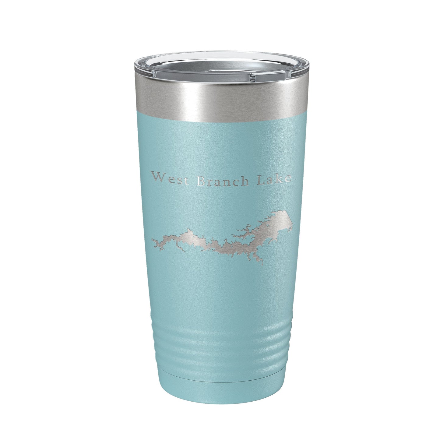 West Branch Lake Map Tumbler Travel Mug Insulated Laser Engraved Coffee Cup Ohio 20 oz-13