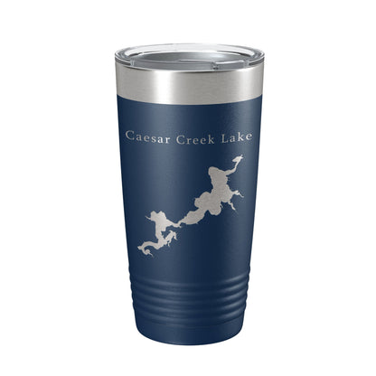 Caesar Creek Lake Map Tumbler Travel Mug Insulated Laser Engraved Coffee Cup Ohio 20 oz-8