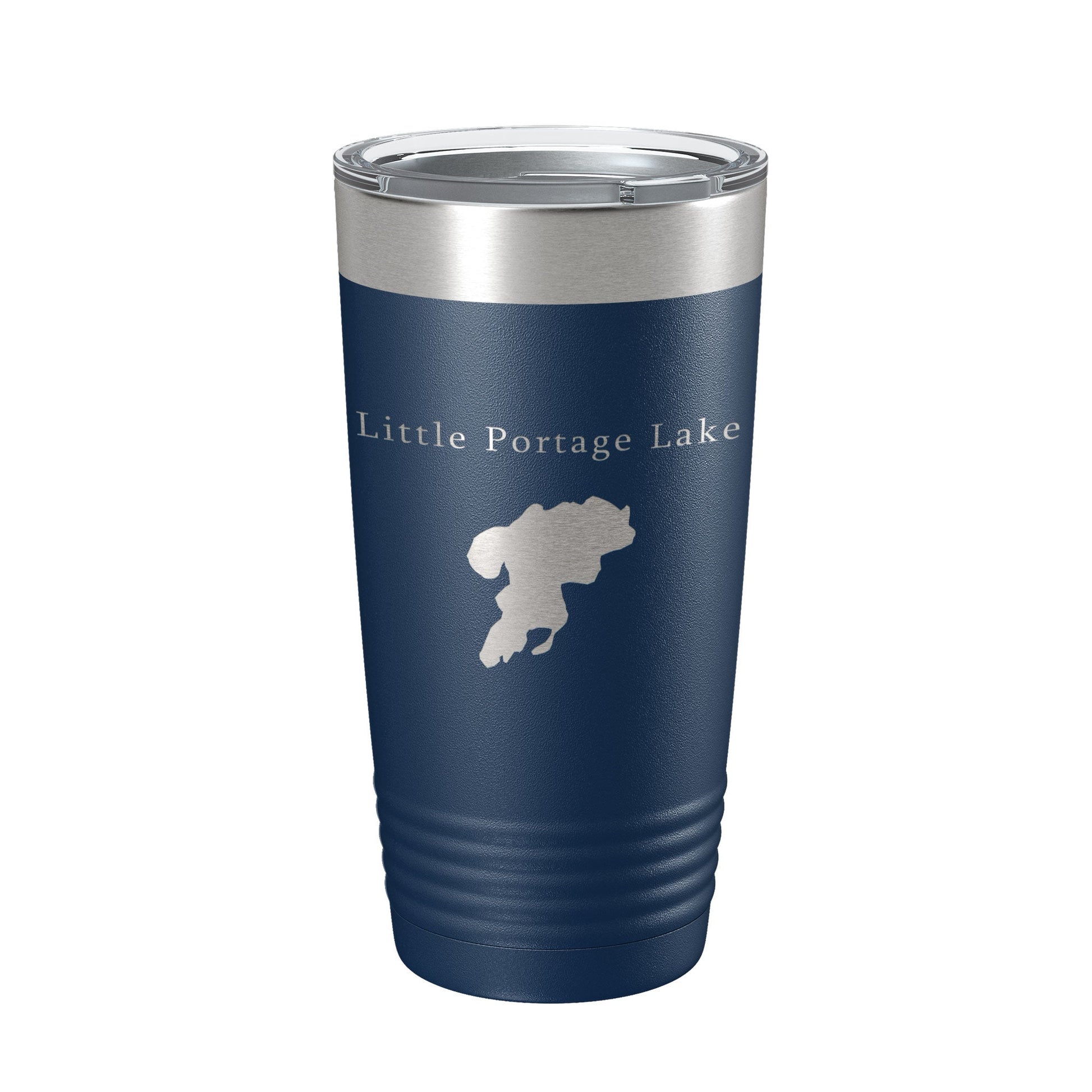 Little Portage Lake Map Tumbler Travel Mug Insulated Laser Engraved Coffee Cup Huron River Chain of Lakes Michigan 20 oz-2
