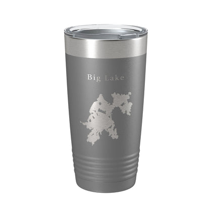 Big Lake Map Tumbler Travel Mug Insulated Laser Engraved Coffee Cup Maine 20 oz-16