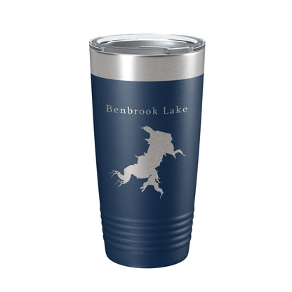 Benbrook Lake Map Tumbler Travel Mug Insulated Laser Engraved Coffee Cup Texas 20 oz-8