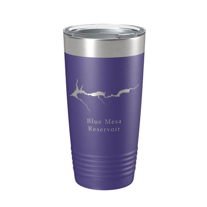Blue Mesa Reservoir Tumbler Lake Map Travel Mug Insulated Laser Engraved Coffee Cup Colorado 20 oz-15