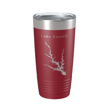 Lake Russell Map Tumbler Travel Mug Insulated Laser Engraved Coffee Cup Richard B. Georgia South Carolina 20 oz-18