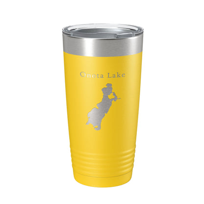 Onota Lake Map Tumbler Travel Mug Insulated Laser Engraved Coffee Cup Massachusetts 20 oz-4
