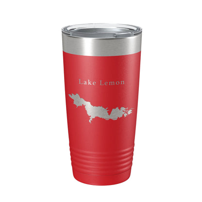 Lake Lemon Map Tumbler Travel Mug Insulated Laser Engraved Coffee Cup Indiana 20 oz-10