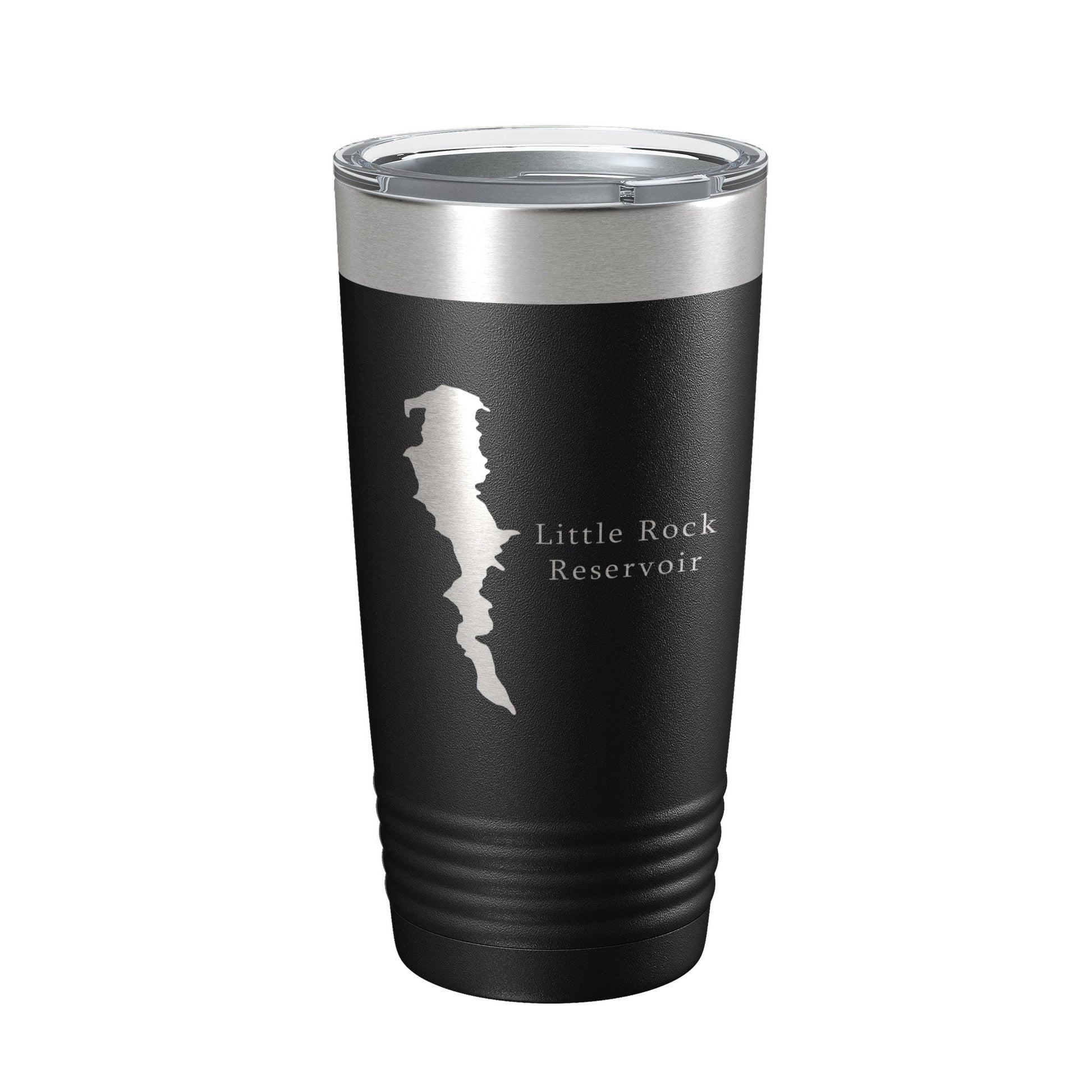 Little Rock Reservoir Tumbler Lake Map Travel Mug Insulated Laser Engraved Coffee Cup California 20 oz-0