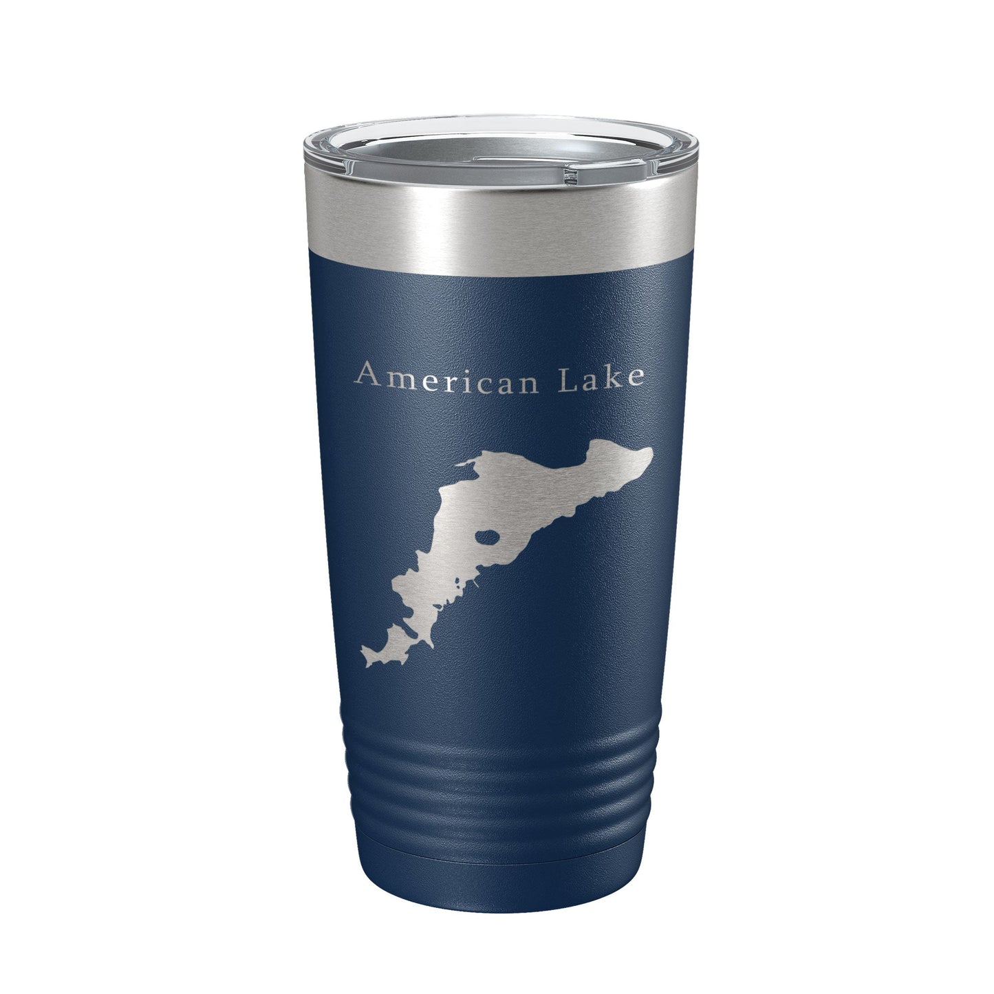 American Lake Map Tumbler Travel Mug Insulated Laser Engraved Coffee Cup Washington 20 oz-8