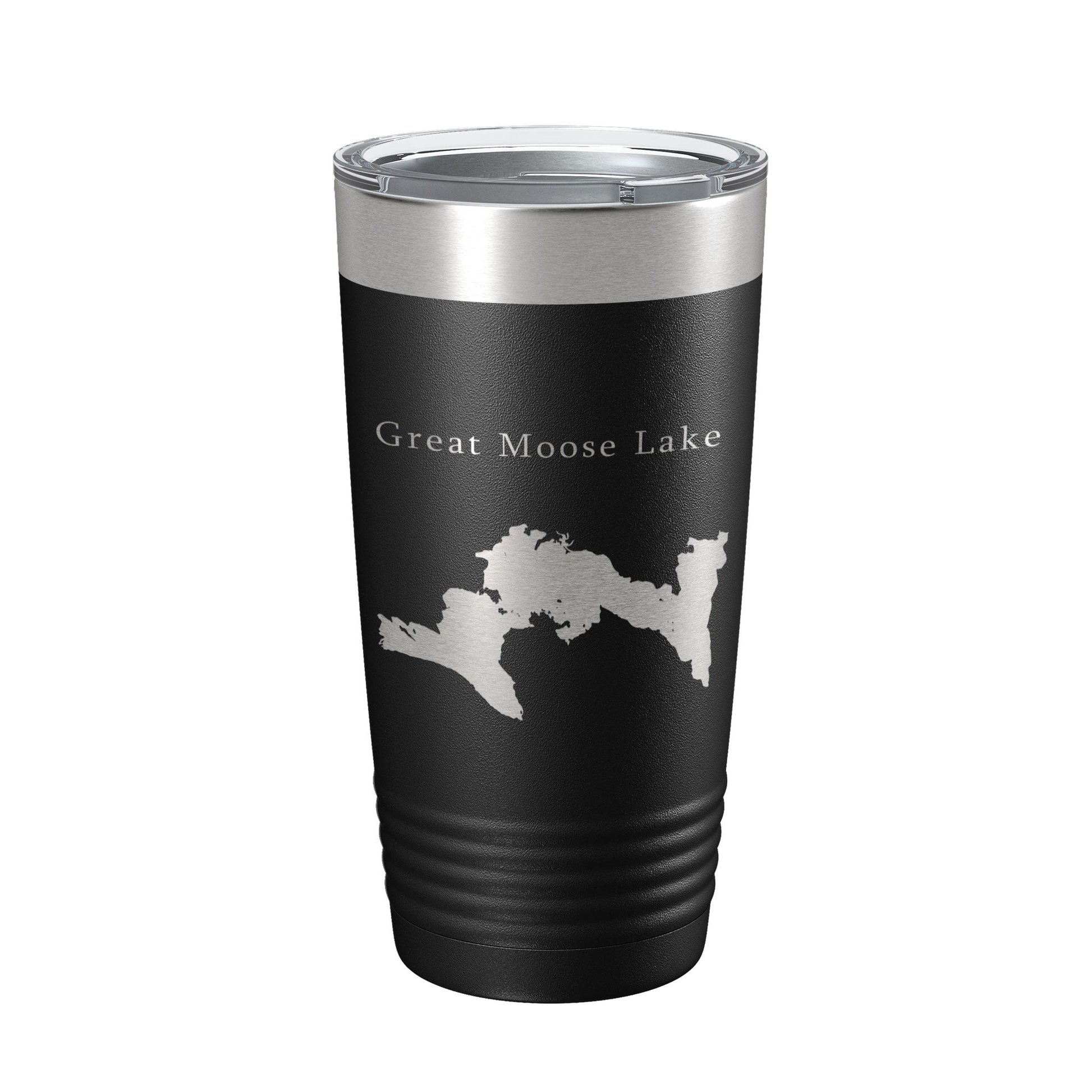 Great Moose Lake Map Tumbler Travel Mug Insulated Laser Engraved Coffee Cup Maine 20 oz-5
