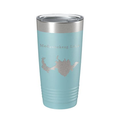 Meduxnekeag Lake Map Tumbler Travel Mug Insulated Laser Engraved Coffee Cup Maine 20 oz-13