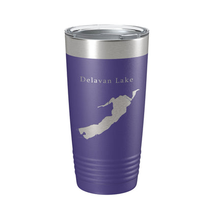 Delavan Lake Map Tumbler Travel Mug Insulated Laser Engraved Coffee Cup Wisconsin 20 oz-15