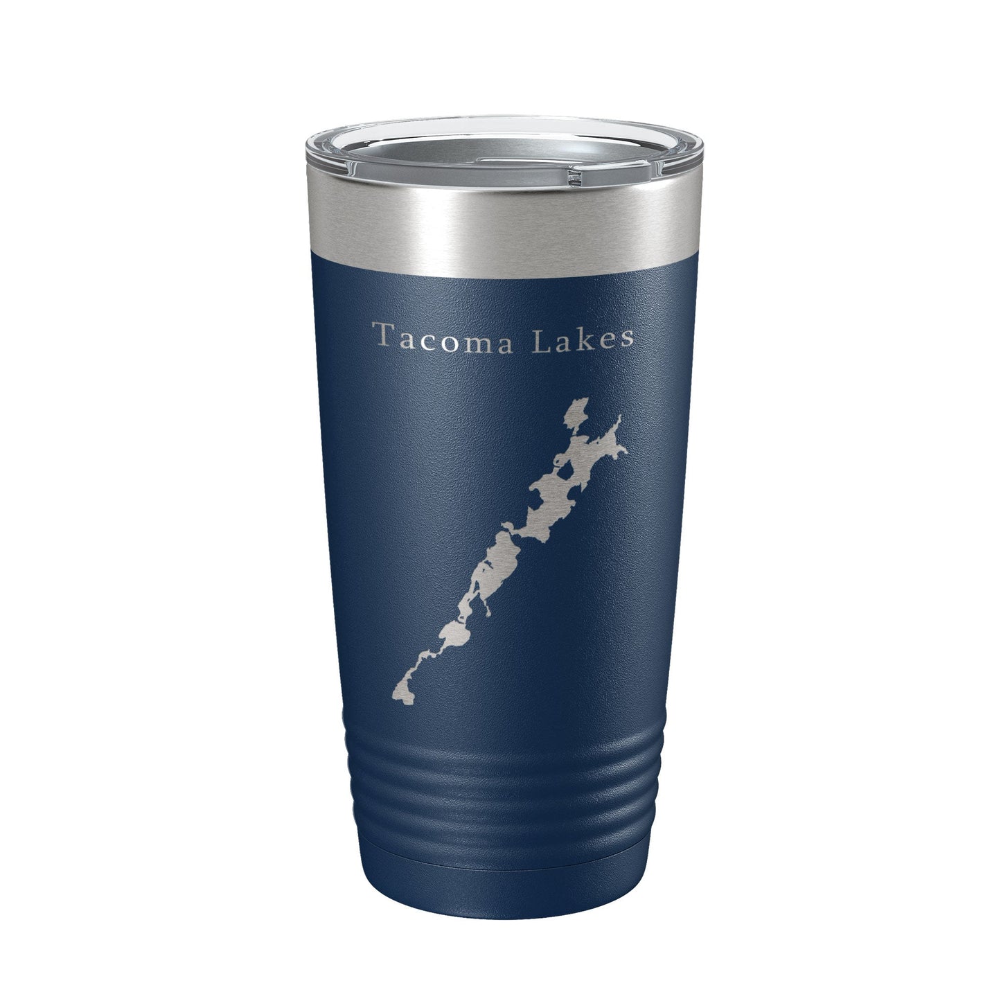 Tacoma Lakes Map Tumbler Travel Mug Insulated Laser Engraved Coffee Cup Maine 20 oz-8