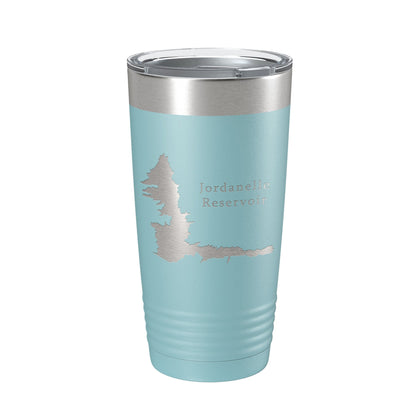 Jordanelle Reservoir Tumbler Lake Map Travel Mug Insulated Laser Engraved Coffee Cup Utah 20 oz-13