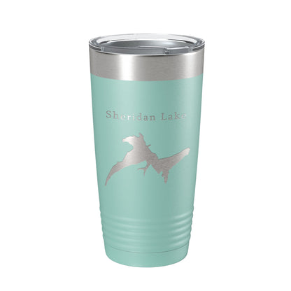 Sheridan Lake Map Tumbler Travel Mug Insulated Laser Engraved Coffee Cup South Dakota 20 oz-12