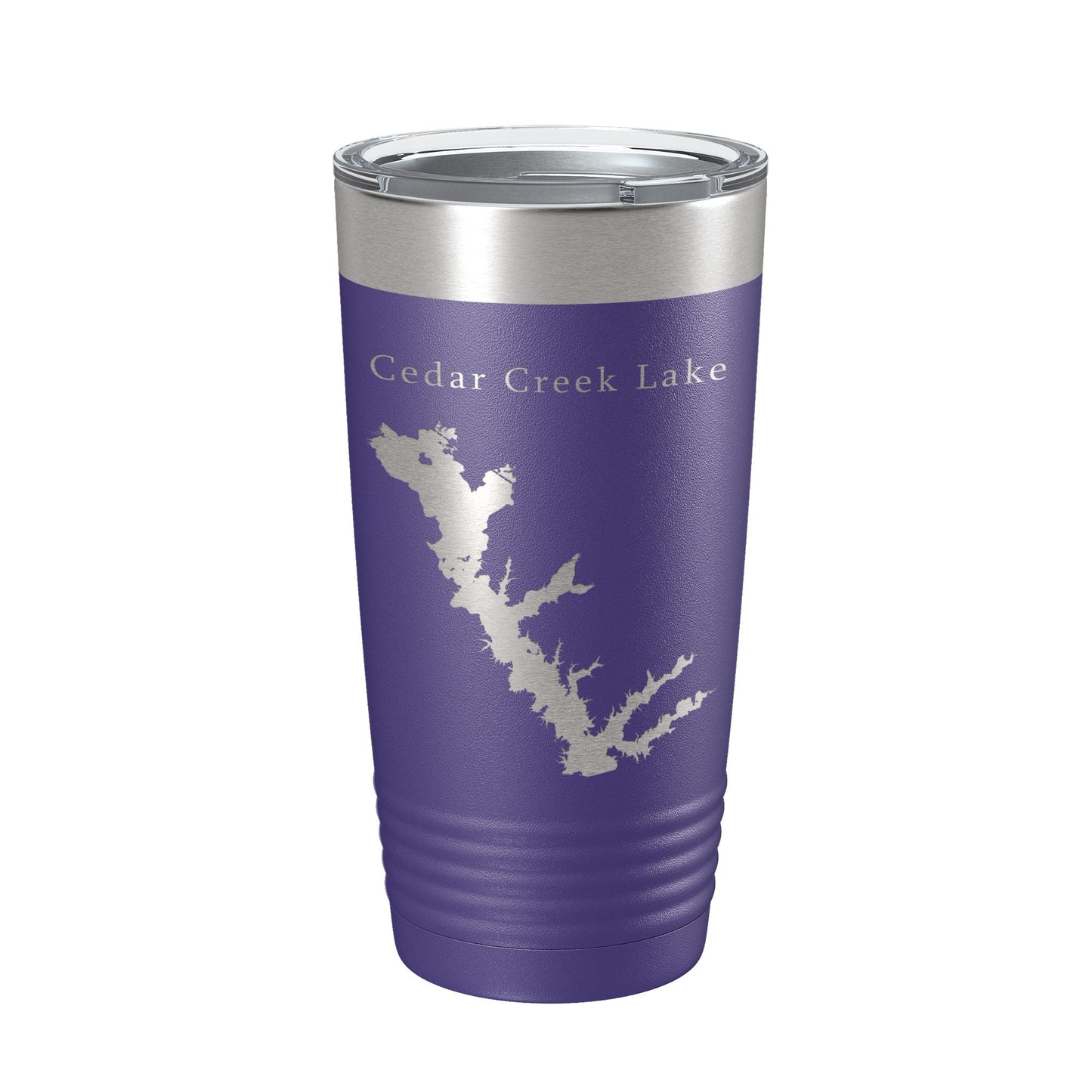 Cedar Creek Lake Reservoir Map Tumbler Travel Mug Insulated Laser Engraved Coffee Cup Texas 20 oz-15