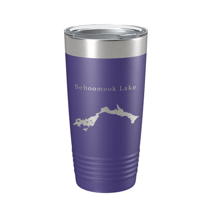 Seboomook Lake Map Tumbler Travel Mug Insulated Laser Engraved Coffee Cup Maine 20 oz-15
