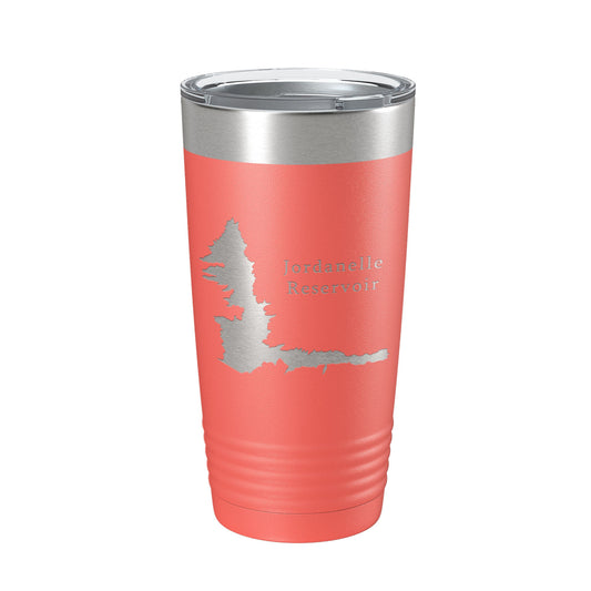 Jordanelle Reservoir Tumbler Lake Map Travel Mug Insulated Laser Engraved Coffee Cup Utah 20 oz-20