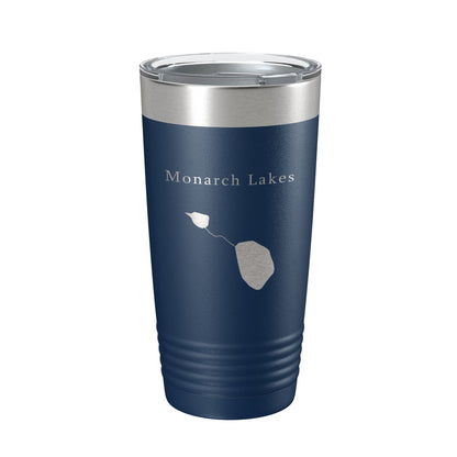 Monarch Lakes Map Tumbler Travel Mug Insulated Laser Engraved Coffee Cup California 20 oz-2