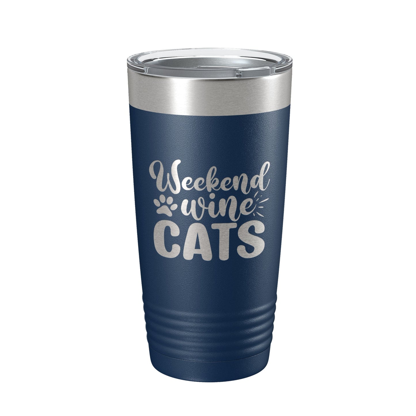 Weekend Wine Cats Tumbler Travel Mug Funny Cat Lover Gift Insulated Laser Engraved Coffee Cup 20 oz-8