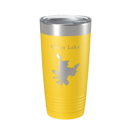 Cisco Lake Map Tumbler Travel Mug Insulated Laser Engraved Coffee Cup Michigan 20 oz-4