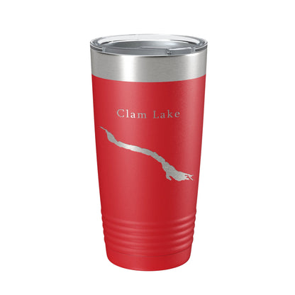 Clam Lake Map Tumbler Travel Mug Insulated Laser Engraved Coffee Cup Michigan 20 oz-10