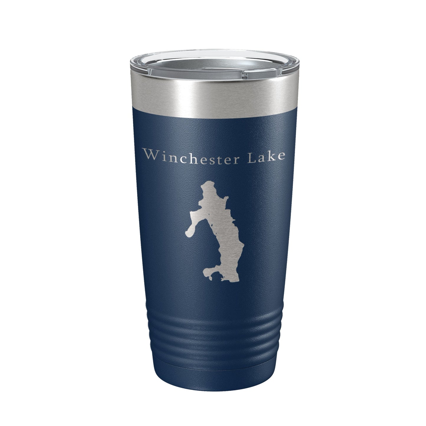 Winchester Lake Map Tumbler Travel Mug Insulated Laser Engraved Coffee Cup Connecticut 20 oz-8