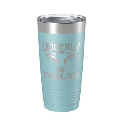 Udderly Fabulous Tumbler Cow Travel Mug Gift Insulated Laser Engraved Coffee Cup Utterly Dairy Farmer 20 oz-13