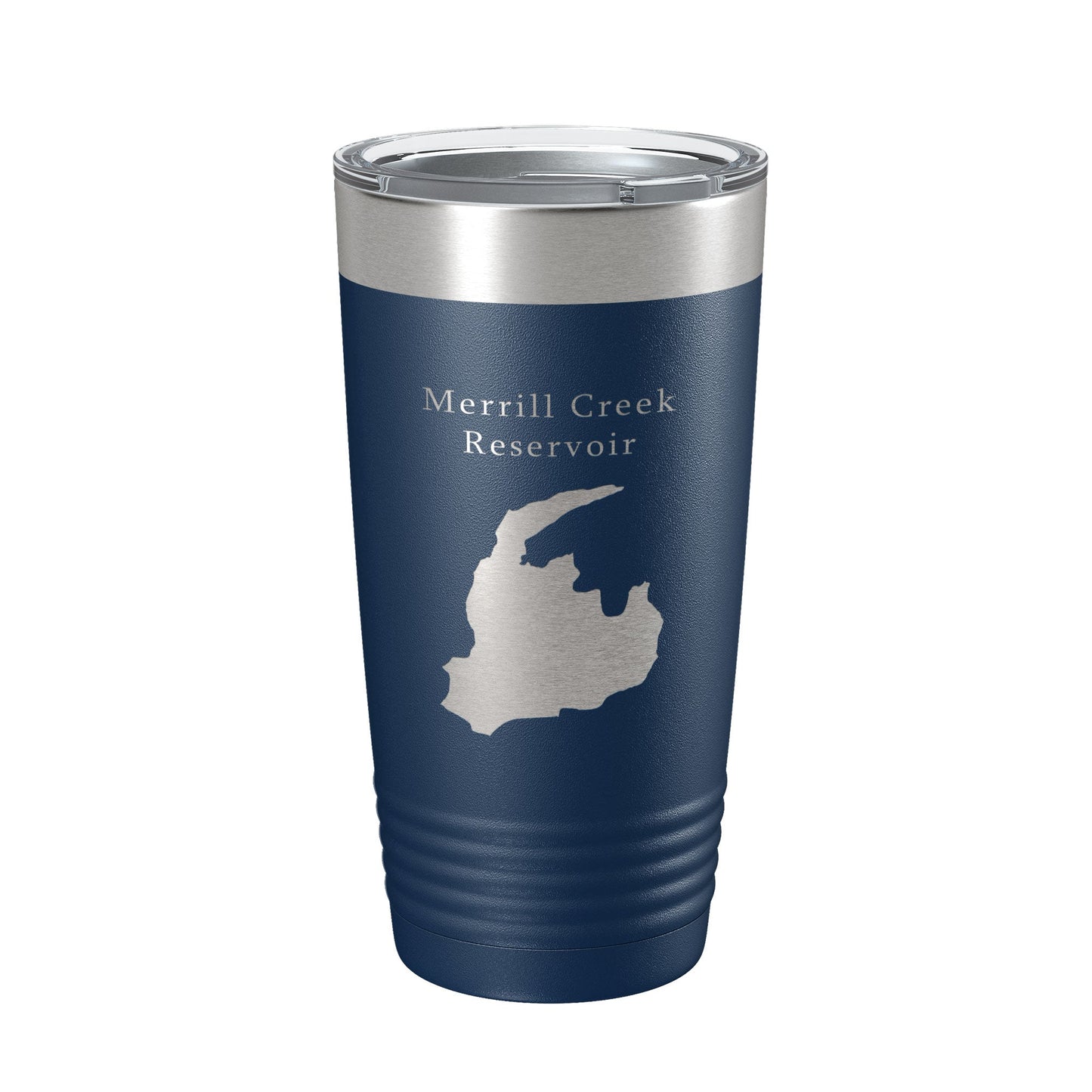 Merrill Creek Reservoir Tumbler Lake Map Travel Mug Insulated Laser Engraved Coffee Cup New Jersey 20 oz-8