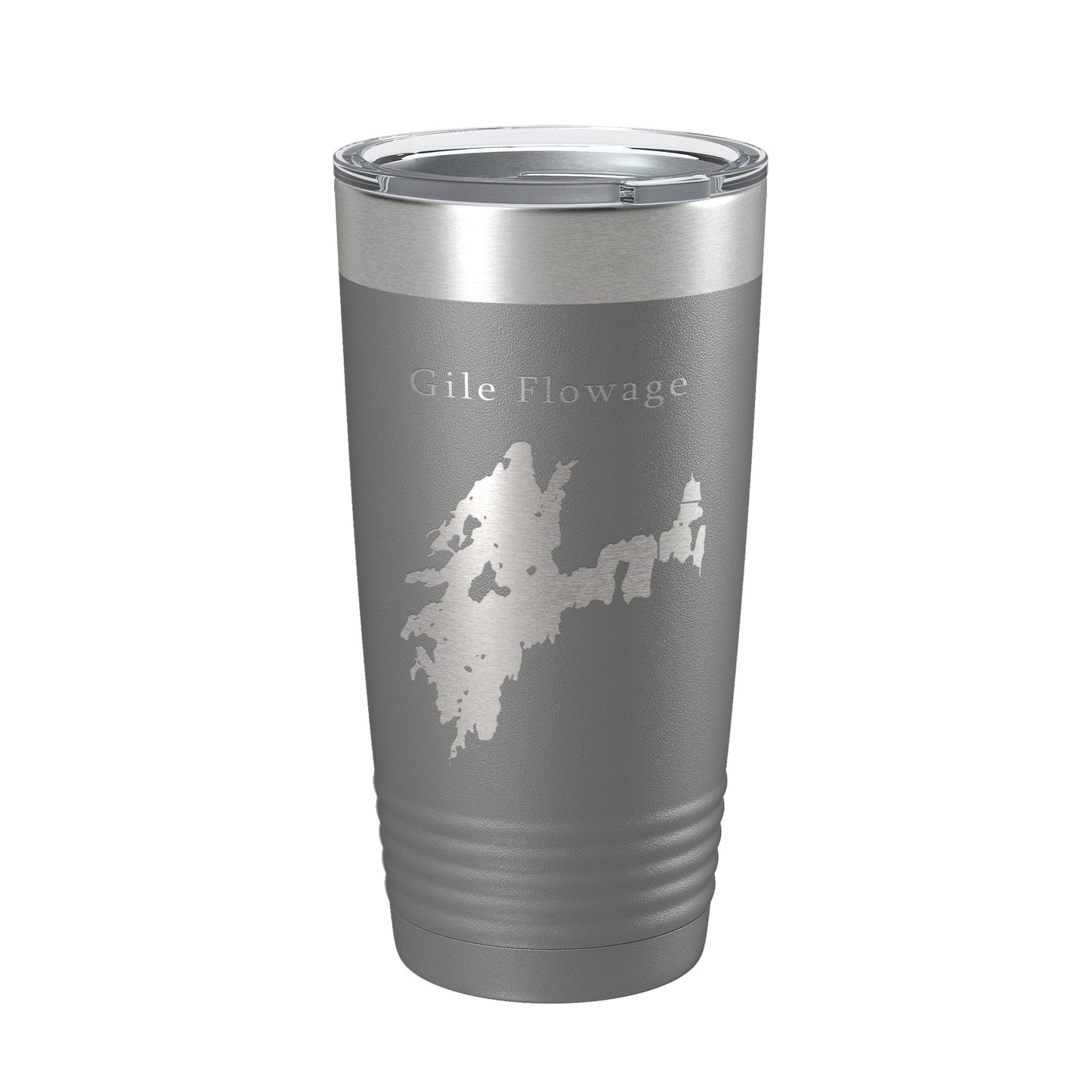 Gile Flowage Tumbler Lake Map Travel Mug Insulated Laser Engraved Coffee Cup Wisconsin 20 oz-16